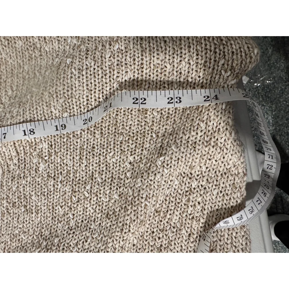 NWT Democracy Cardigan 3/4 Length Sleeves. Tan and Brown. Sz M